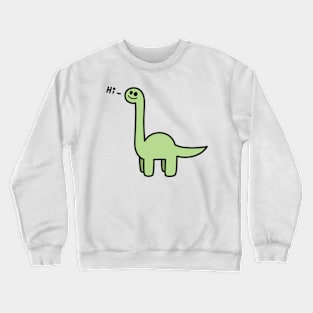 Brachiosaurus Dino Says Hi Green Crewneck Sweatshirt